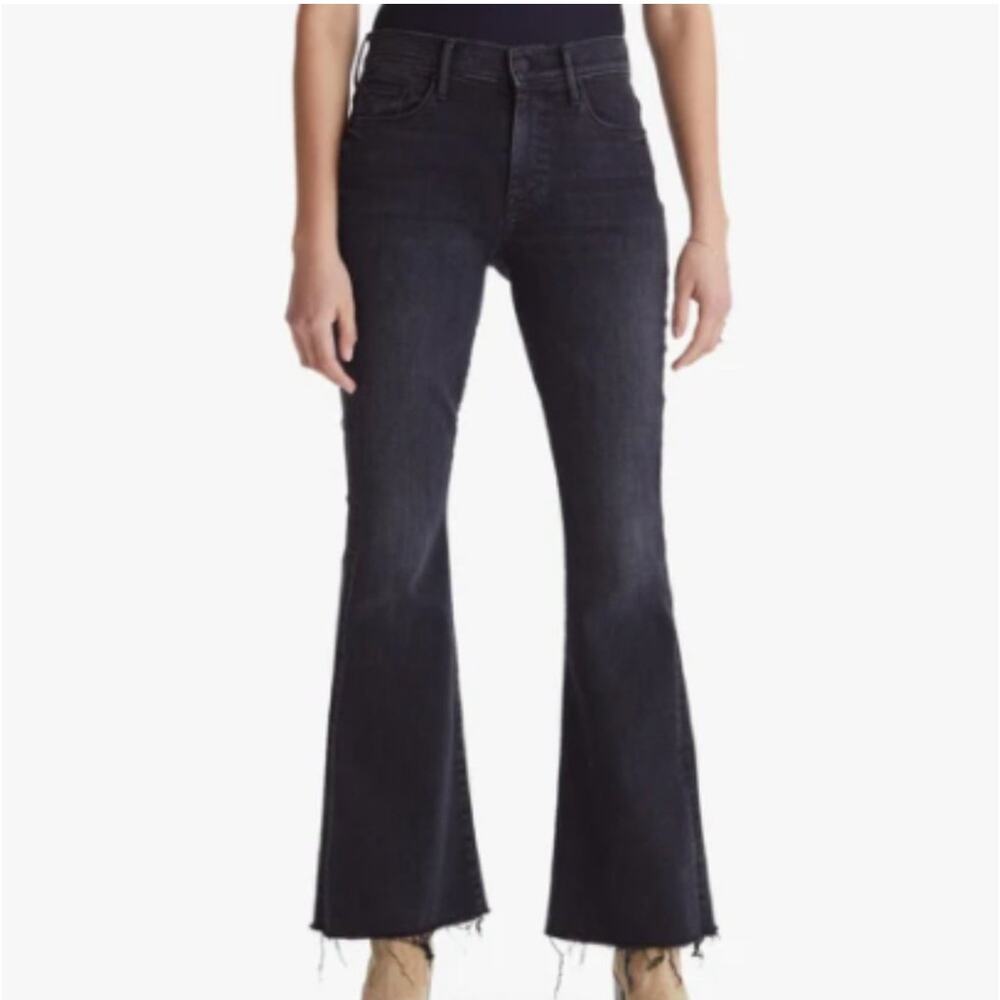 MOTHER Black Flare Jeans
